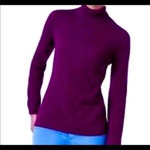 Charter Club 100% cashmere purple turtleneck sweater M